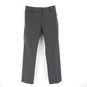Davina Dress Pants Flat Front Straight Leg Women 4P Gray Polyester Blend Pockets
